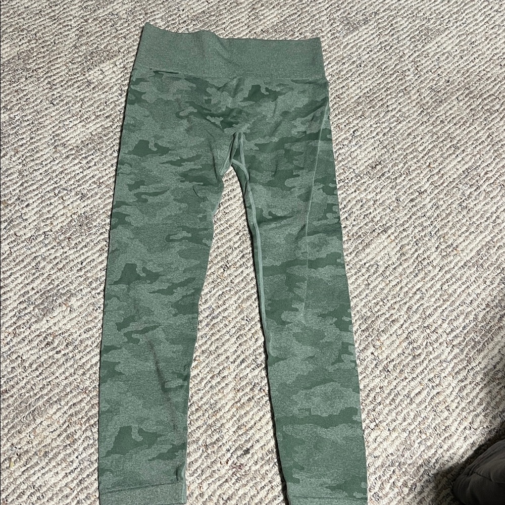 Green Camouflage Leggings